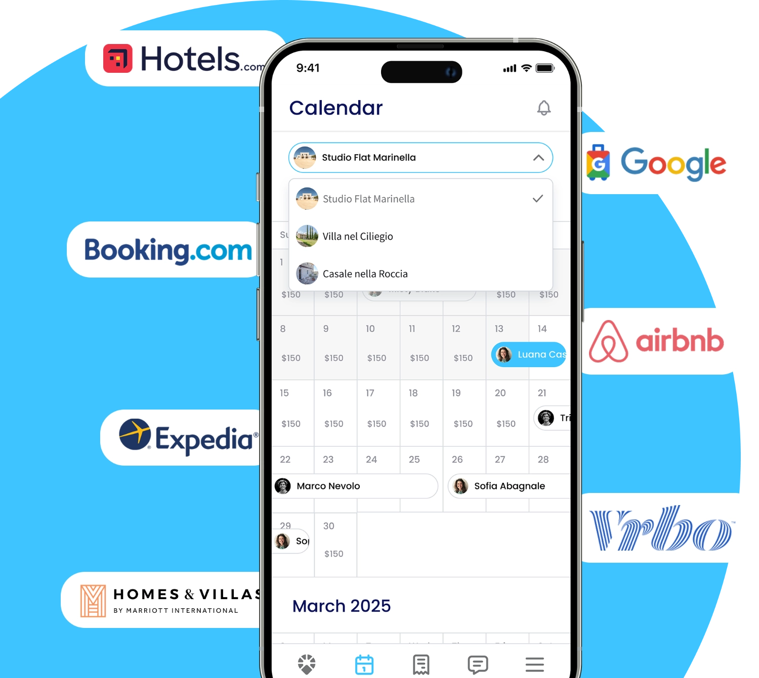 Vacation rental visibility across online booking channels
